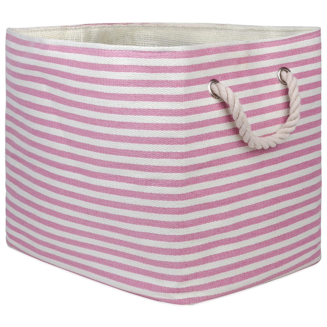 DII® Medium Pinstripe Rectangle Woven Paper Storage Bin